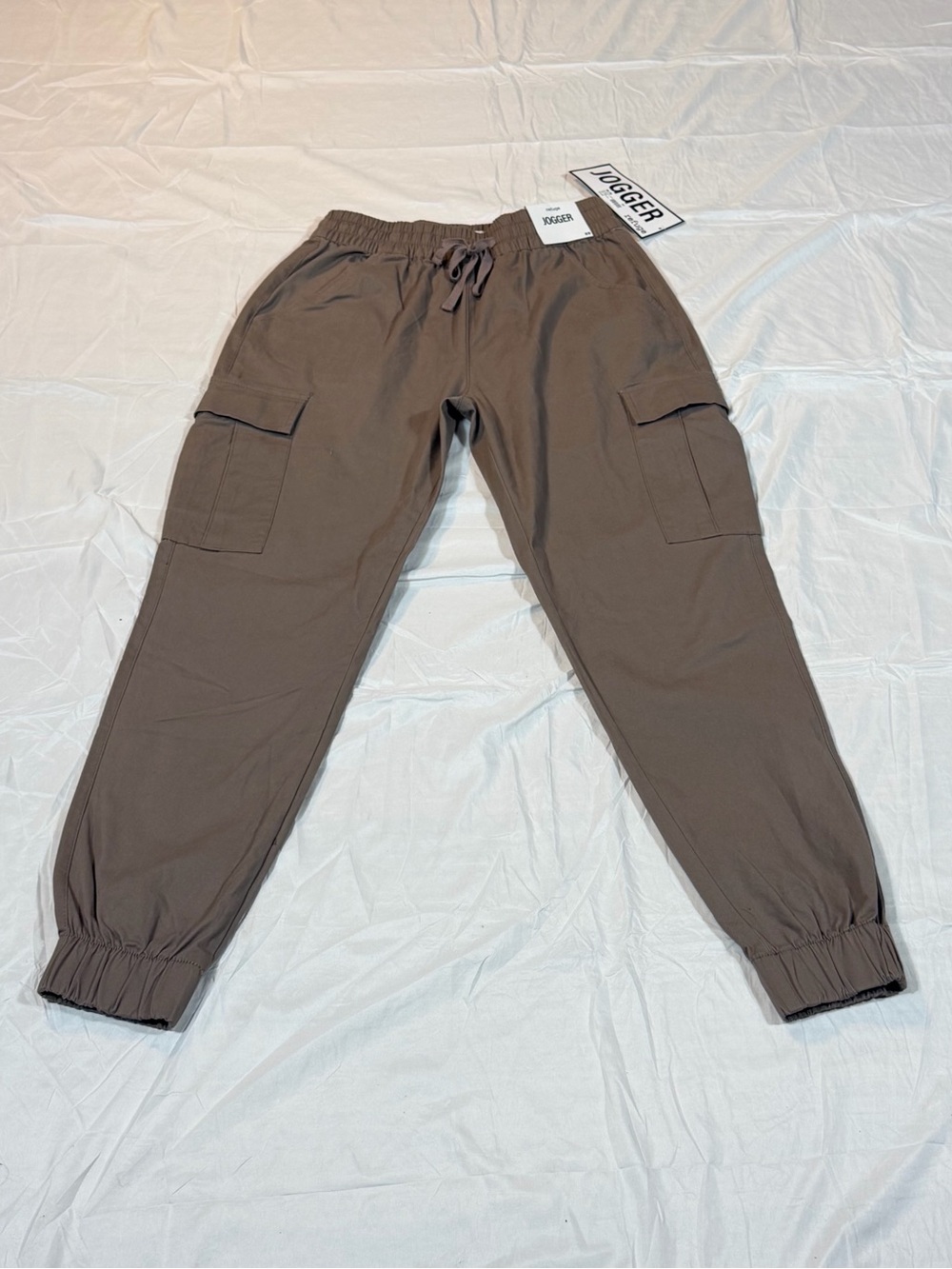 Refuge Cargo Joggers Women's M NWT Taupe Utility Pull On Pants Rue21 O54